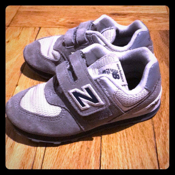 New Balance Shoes | Velcro Closure Grey Sneakers Sz 9 | Poshmark New Balance 574 Velcro Strap Closure Sneakers Off White